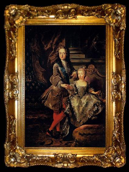 framed  Jean-Francois De Troy Marie Anne Victoire dEspagne, ta009-2